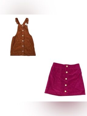 Isaac Mizrahi and Vanilla Star corduroy skirt and overall dress size 6/7
